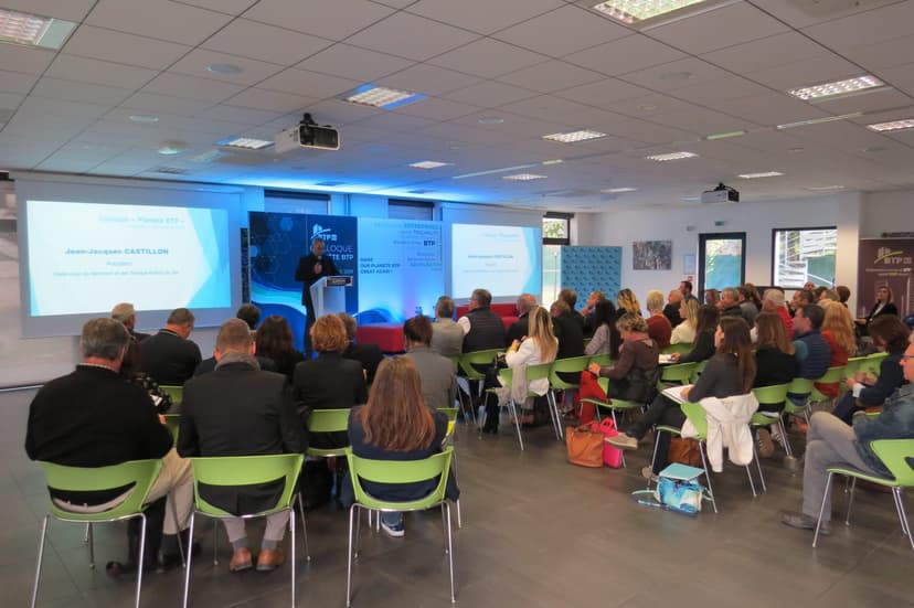 Brèves olivier photo BTP83 Photo BTP83 : « Planète BTP » a rassemblé nombre de dirigeants autour de débats d’économie circulaire et vertueuse